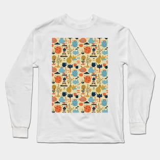 Tea time with monks Long Sleeve T-Shirt